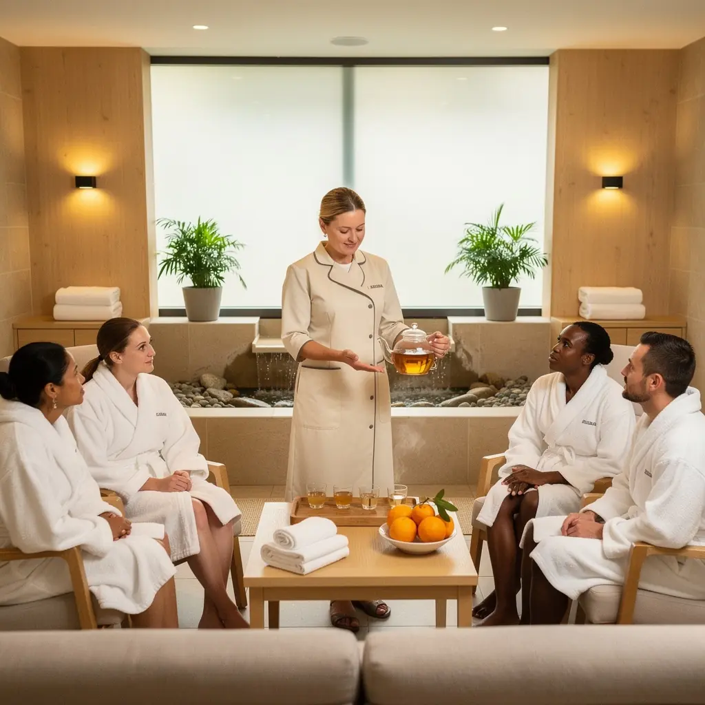 Šilta puodelio arbata su trifoliate apelsinų skoniu, garuojanti šaltame ore.