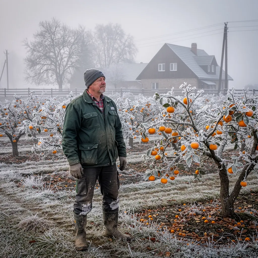 Trifoliate apelsinų arbatos lapai, augantys saulėtoje sode.